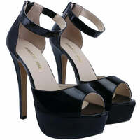 Cross-dresser Unisex Men's Pumps Queen Shoes Sexy 14cm Nightclub Style High Heels Party Platform Ankle strap Sandals Big Size 43 - Thumbnail 2