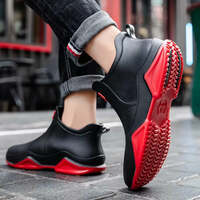 Fashionable Men & Women’s Ankle Rain Boots Anti-Slip Waterproof Shoes Work Boots Suitable For Summer & Winter Rainy & Snowy Day - Thumbnail 1