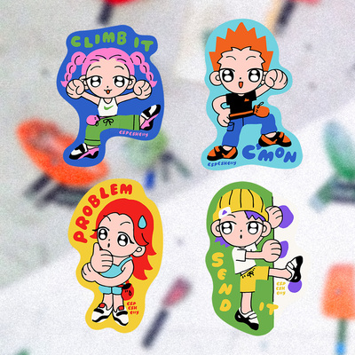 Sticker: Climbing Friends