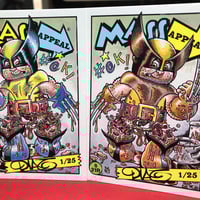 Wolverine Parody Mass Appeal Original Limited Edition Hand Painted Watercolor Sketch Card - Thumbnail 6