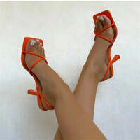 Women's Sandals Summer New Woman Square Toe Clip-toe Low Heels Ladies Shoes Female Buckle Strap Female High-Heeled Slippers - Thumbnail 2