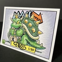 King Koopa Parody Mass Appeal Original Limited Edition Hand Painted Watercolor Sketch Card - Thumbnail 2