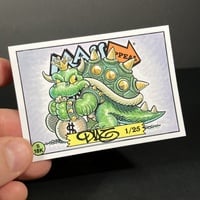 King Koopa Parody Mass Appeal Original Limited Edition Hand Painted Watercolor Sketch Card - Thumbnail 4