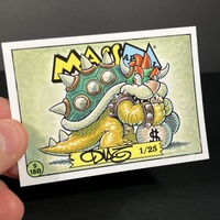 Bowser Parody Mass Appeal Original Limited Edition Hand Painted Watercolor Sketch Card - Thumbnail 4