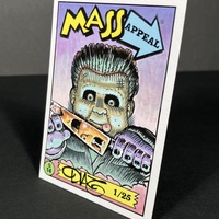 Michael Myers Halloween Parody Mass Appeal Original Limited Edition Hand Painted Watercolor Sketch Card - Thumbnail 2