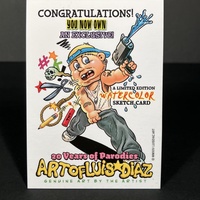 Michael Myers Halloween Parody Mass Appeal Original Limited Edition Hand Painted Watercolor Sketch Card - Thumbnail 1