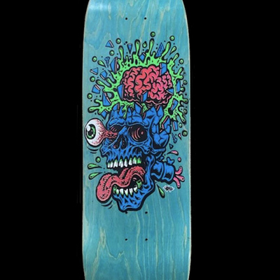 Skullblast (blue) skateboard deck (screenprinted and signed by jimbo)