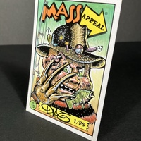 Freddy Krueger Night Mare on Elm St Mass Appeal Original Limited Edition Hand Painted Watercolor Sketch Card - Thumbnail 2