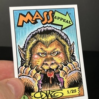 Werewolf Wolfman Parody Mass Appeal Original Limited Edition Hand Painted Watercolor Sketch Card - Thumbnail 4