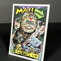 Jason Voorhees Friday the 13th Parody Mass Appeal Original Limited Edition Hand Painted Watercolor Sketch Card - Thumbnail 1