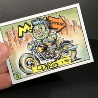 Zombie Biker Parody Mass Appeal Original Limited Edition Hand Painted Watercolor Sketch Card - Thumbnail 4