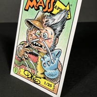 Freddy Krueger vs. Wolverine Mass Appeal Original Limited Edition Hand Painted Watercolor Sketch Card - Thumbnail 2