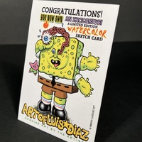 Freddy Krueger vs. Wolverine Mass Appeal Original Limited Edition Hand Painted Watercolor Sketch Card - Thumbnail 3