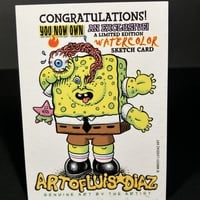 Captain America vs Red Skull Parody Mass Appeal Original Limited Edition Hand Painted Watercolor Sketch Card - Thumbnail 1