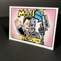 The Terminator Parody Mass Appeal Original Limited Edition Hand Painted Watercolor Sketch Card - Thumbnail 2