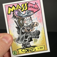 The Crow Parody Mass Appeal Original Limited Edition Hand Painted Watercolor Sketch Card - Thumbnail 4