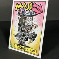 The Crow Parody Mass Appeal Original Limited Edition Hand Painted Watercolor Sketch Card - Thumbnail 2