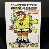 The Crow Parody Mass Appeal Original Limited Edition Hand Painted Watercolor Sketch Card - Thumbnail 1