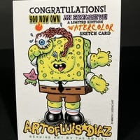 Pirate Girl Parody Mass Appeal Original Limited Edition Hand Painted Watercolor Sketch Card - Thumbnail 1