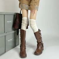 1-10Pairs Women’s Over-the-Knee Thigh High Socks Slouchy Boot Socks Non-Slip Slim Fit Long Stockings for Fall Winter Fashion - Thumbnail 4