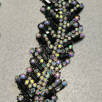 1 Yard DIY Iron on rhinestone chain for women belet appliques cloths hot fix crystal wedding party dress patches - Thumbnail 2