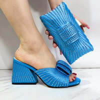 2024 New fashionable Designed Soild Color Elegant Shoe Bag Classic Style African Women's Round Toe High Heels For Wedding Party - Thumbnail 4