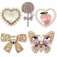 1/5pcs Designer Metal Shoe Charms Perfume Lipstick Luxury Decorations for Shoe Accessorie Butterfly Pins for Women - Thumbnail 1