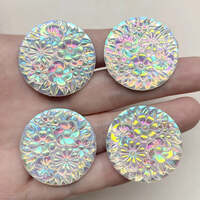 33mm flower round resin trim Flat back scrapbook diy jewelry Earrings Wedding charm Trim Rhinestone 10pcs/lot - Thumbnail 1