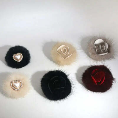 Fluffy Pompom Shoe Clip Fashion Replacement Detachable Charm Buckle Mink Hair Clamp Decorative Clip Wedding