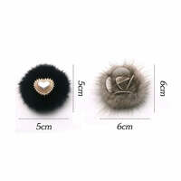 Fluffy Pompom Shoe Clip Fashion Replacement Detachable Charm Buckle Mink Hair Clamp Decorative Clip Wedding - Thumbnail 3