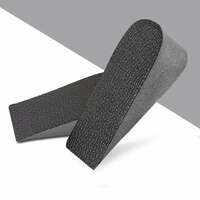 1 Pair Hard PU Leather Height Increase Insole Sneakers Heel Insert Heighten Half Insoles 1-3cm Shoe Pads Insoles for Unisex - Thumbnail 3