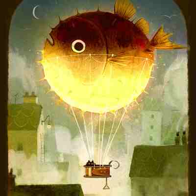 Balloonfish print