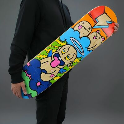 Art skateboard by gastonstones "electric heaven”