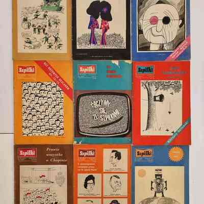 9 archival issues of szpilki magazines from 1970 & 1971