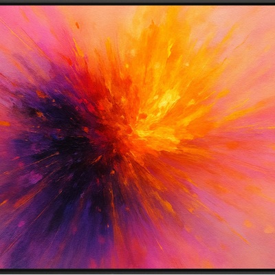 Solar burst - abstract energy explosion in yellow and purple