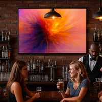 Solar Burst - Abstract Energy Explosion in Yellow and Purple - Thumbnail 2