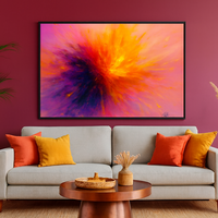 Solar Burst - Abstract Energy Explosion in Yellow and Purple - Thumbnail 4