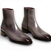 Crafted Leather Handmade Men Gray Leather Jodhpur Boot - Thumbnail 1