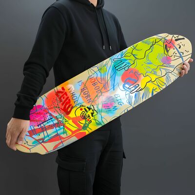 Art skateboard by judas arrieta "nobody is born whole" 