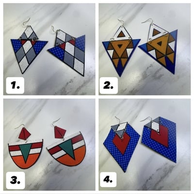Discontinues ankara earrings