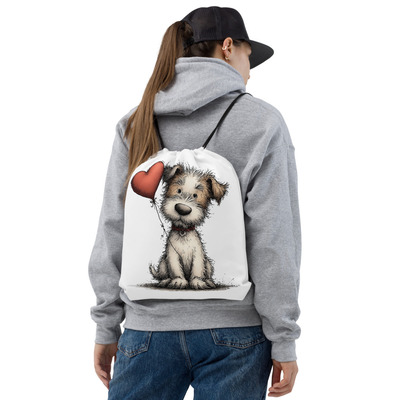 Lover boy drawstring bag