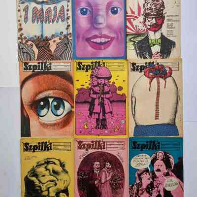 9 archival issues of szpilki magazines from 1974