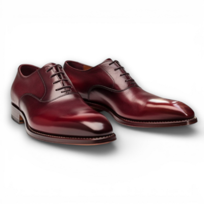 Crafted leather mens classic burgundy patina leather wholecut dress lace up shoes - Thumbnail 2