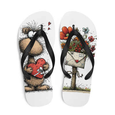 Bear love flip-flops