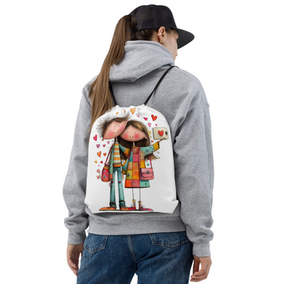 Love me drawstring bag