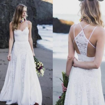 Lace wedding dresses bridal gown double straps,1981