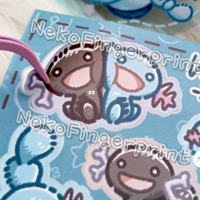 Wooper family kiss-cut sticker set
