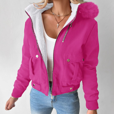 Women's casual long sleeved velvet jacket