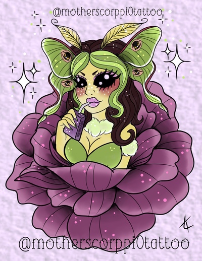 Bug hoe babe print