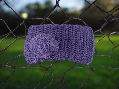 LIBERATED LAVENDER BLOOM HEAD WARMER